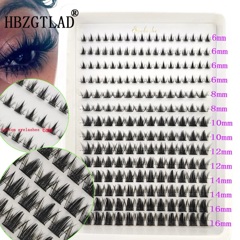 False Lash Bundle Makeup Eyelash Extension Kit Waterproof DIY Manga Lashes