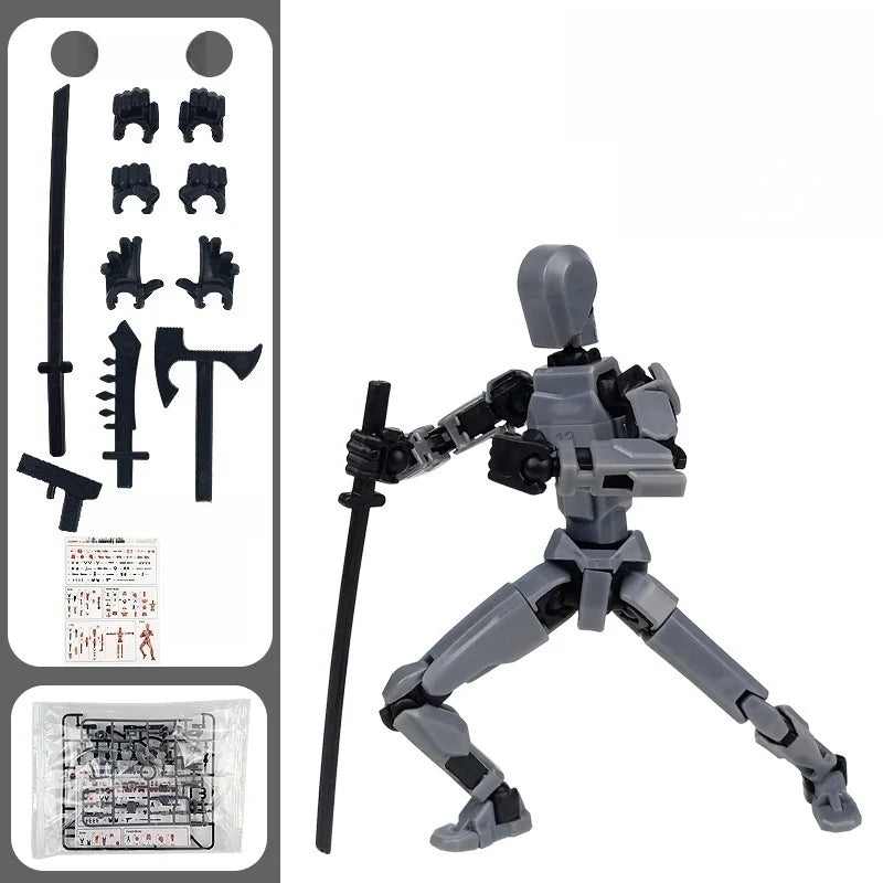Movable 3D Printed Action Robot Model Doll Toy for Kids & Adults