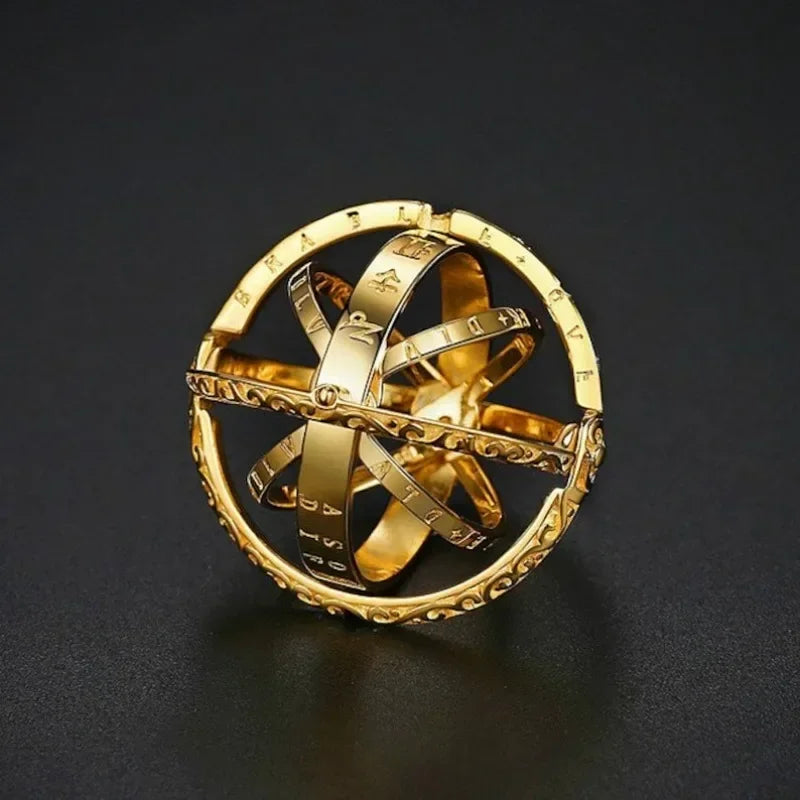 Astronomical Zodiac Ring Vintage Jewelry for Men Women - Spinner Sphere Gift
