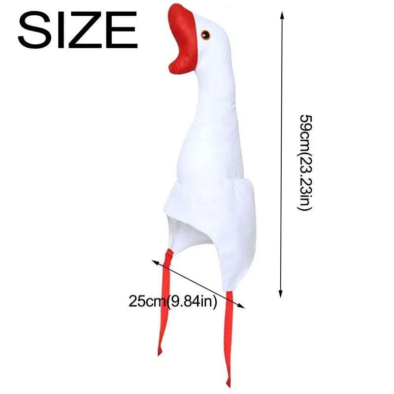 Creative Plush Goose Hat - Halloween Party Costume Headgear for Kids & Adults