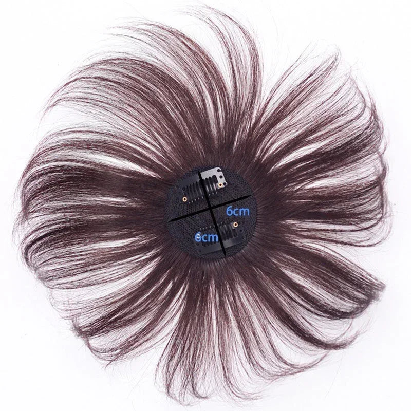 Lightweight Human Hair Topper with Clips for Volume & Thickness - 15cm & 20cm