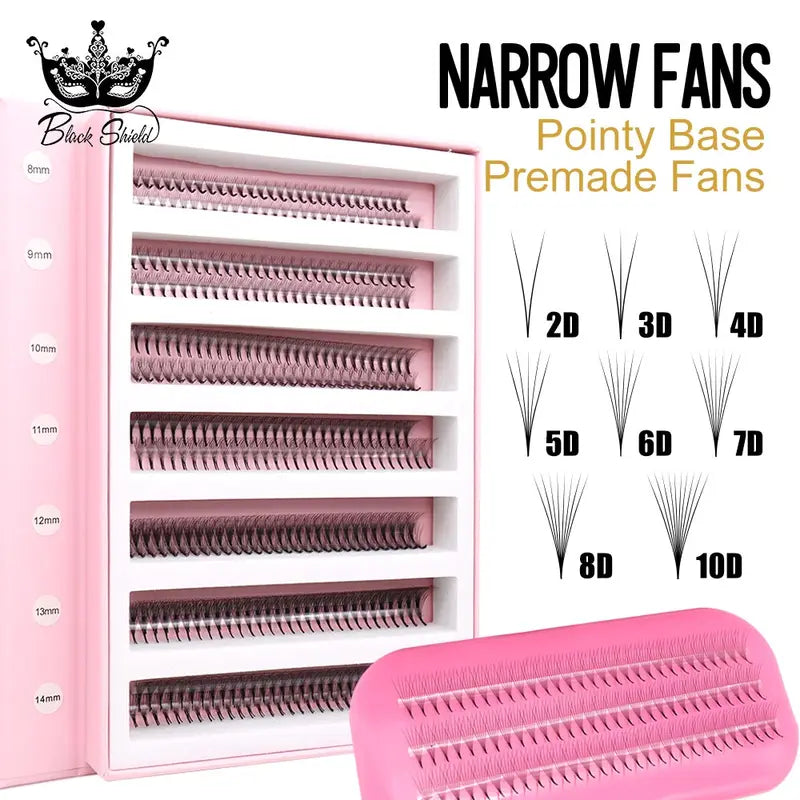 Premade Narrow Fan Eyelash Extensions 5D 6D 8D 10D for Volume Lashes