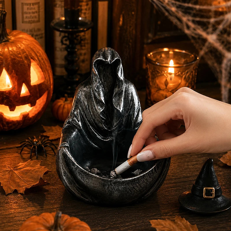 Halloween Mysterious Black-Clothed Person Desktop Decor - Ash-Resistant Gift