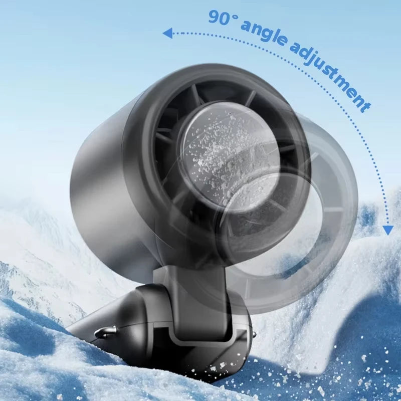 Portable Handheld Cooling Fan with Ice Technology - 100 Speeds, Foldable & Hangable for Outdoor Use