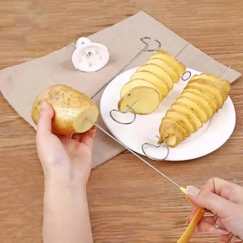 Potato Spiral Cutter Kitchen Tool for Vegetable Slicing and Making Twisted Potatoes