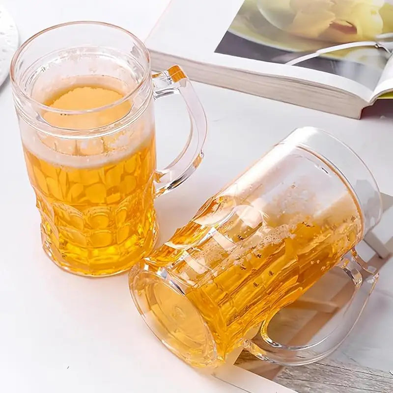 Fake Beer Mug 450ml Realistic Handle Prank Toy for Parties & Gags