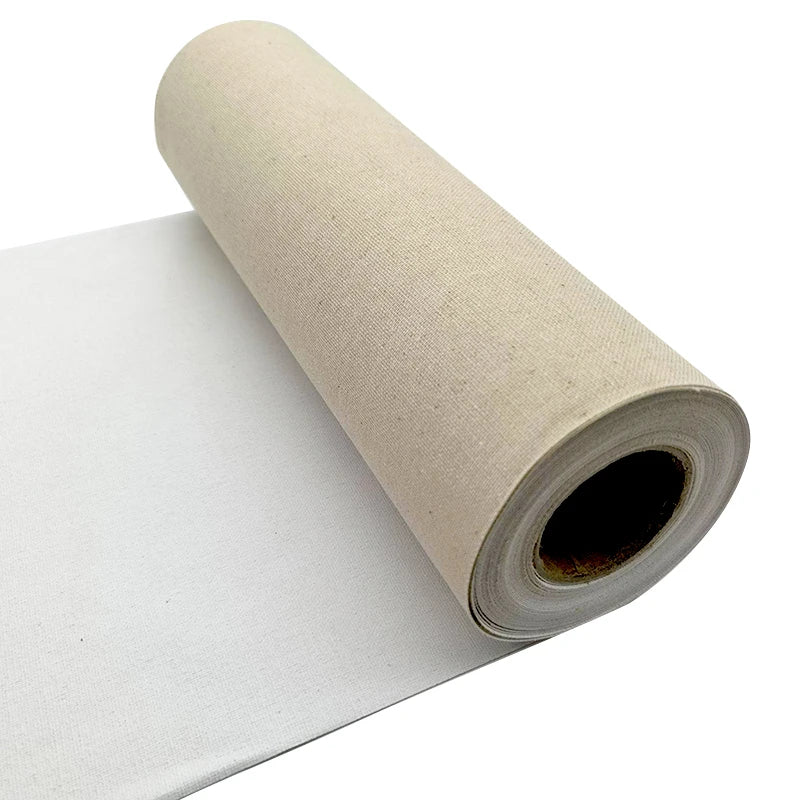 Linen Blend Canvas Roll for Oil & Acrylic Painting - 5m Wide Choice