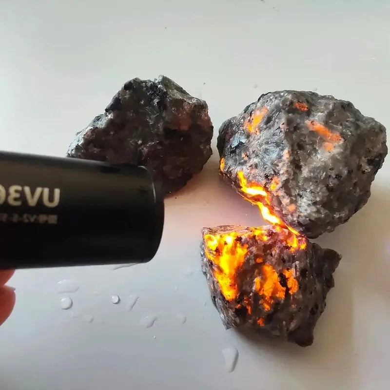 Natural Fluorescent Rock Specimens - Fluorescent Stones for Home Decor & Aquarium