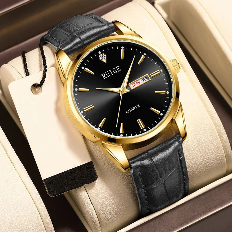 Minimalist Men's Calendar Watch Casual Belt Style Night Light Waterproof Classic