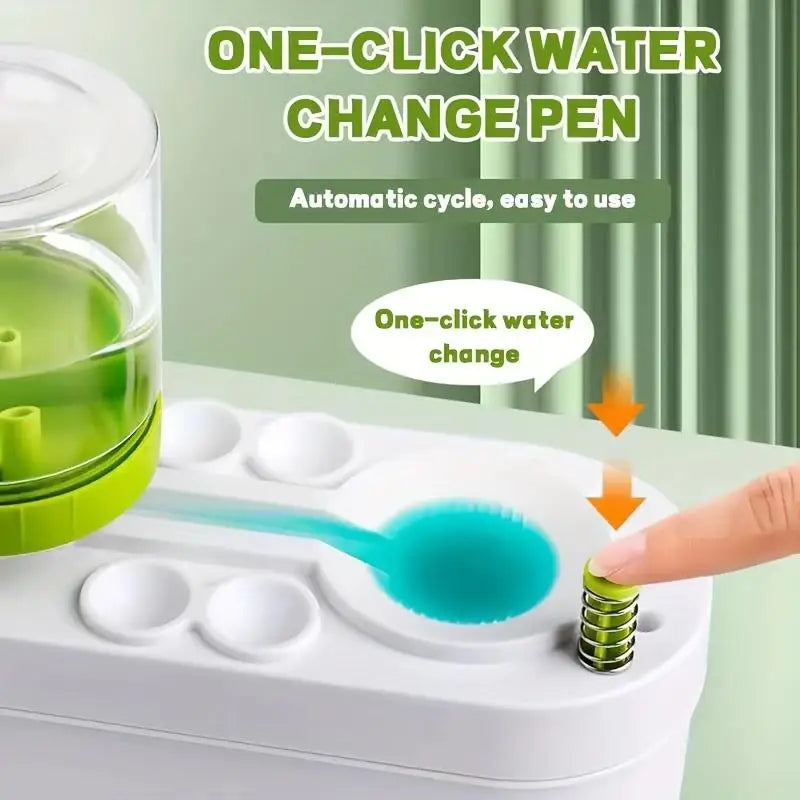 Watercolor Brush Cleaner Rinse Cup with Drain Dispenser - Paint Brush Water Water-Based Cleaner