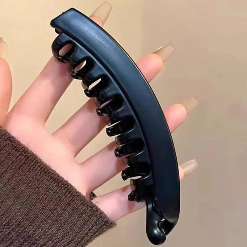 Tortoiseshell Banana Hair Clip Fish-Shaped Hairpin for Women Hair Accessories