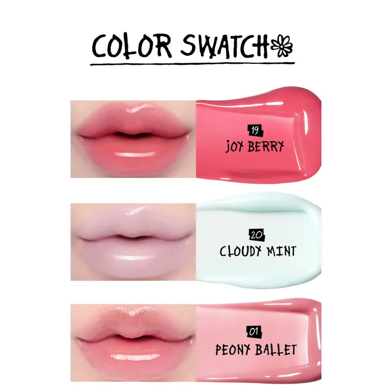 Lip Gloss Set with Plumping Effect & Mirror Shine - Korean Cosmetic, Sweet Scent, Easy Application