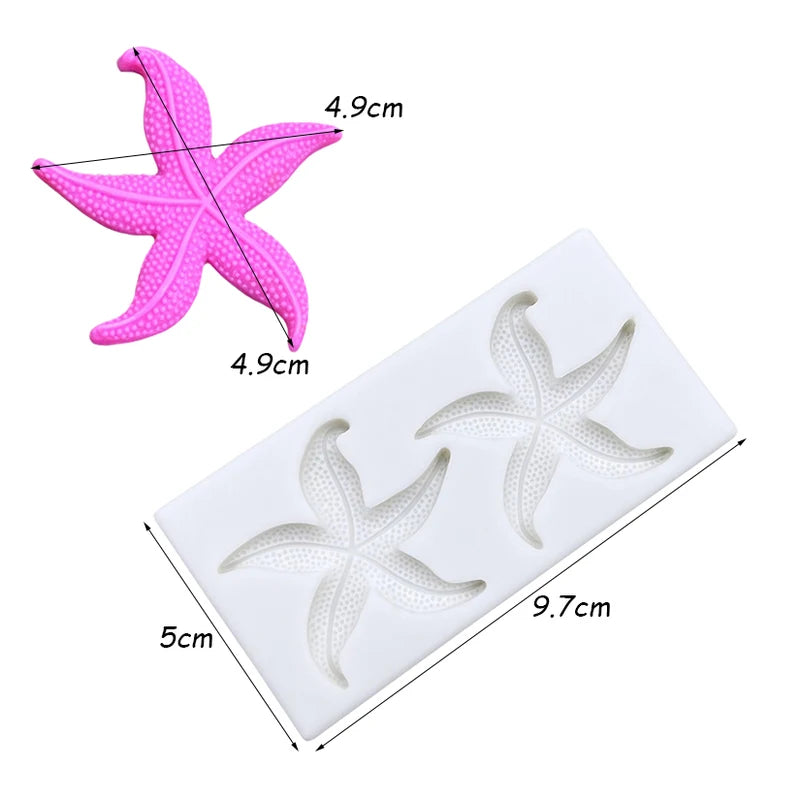 Starfish Silicone Mold for Cake Decorating, Chocolate & Sugarcraft