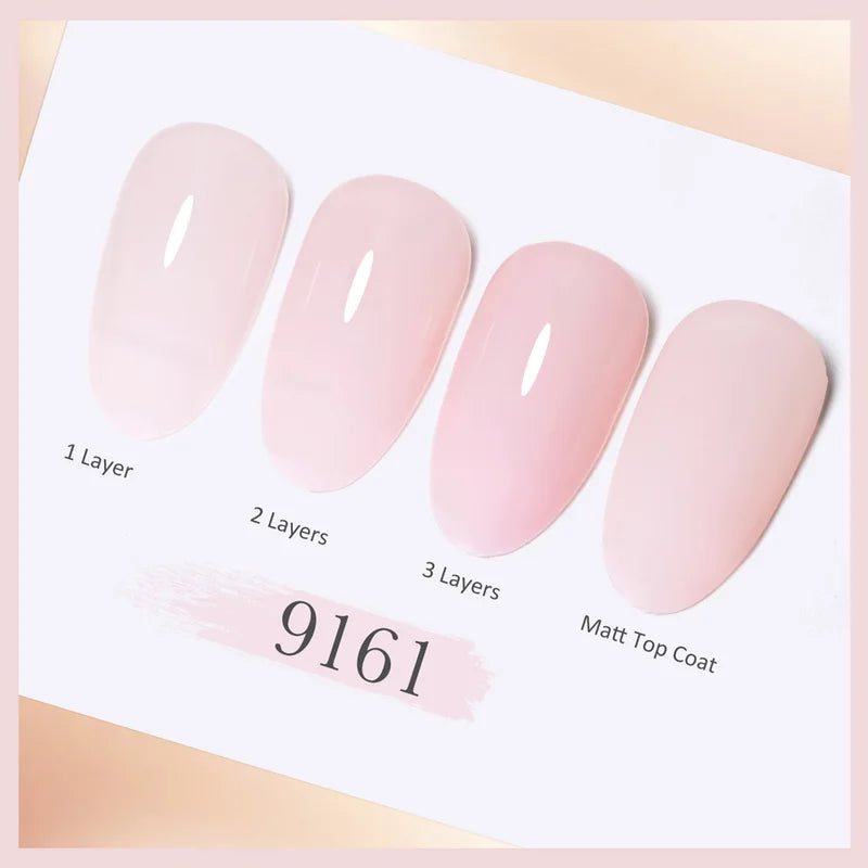 Jelly Nail Gel Polish Kit - HEMA Free Semi-Permanent UV LED Nail Lacquer