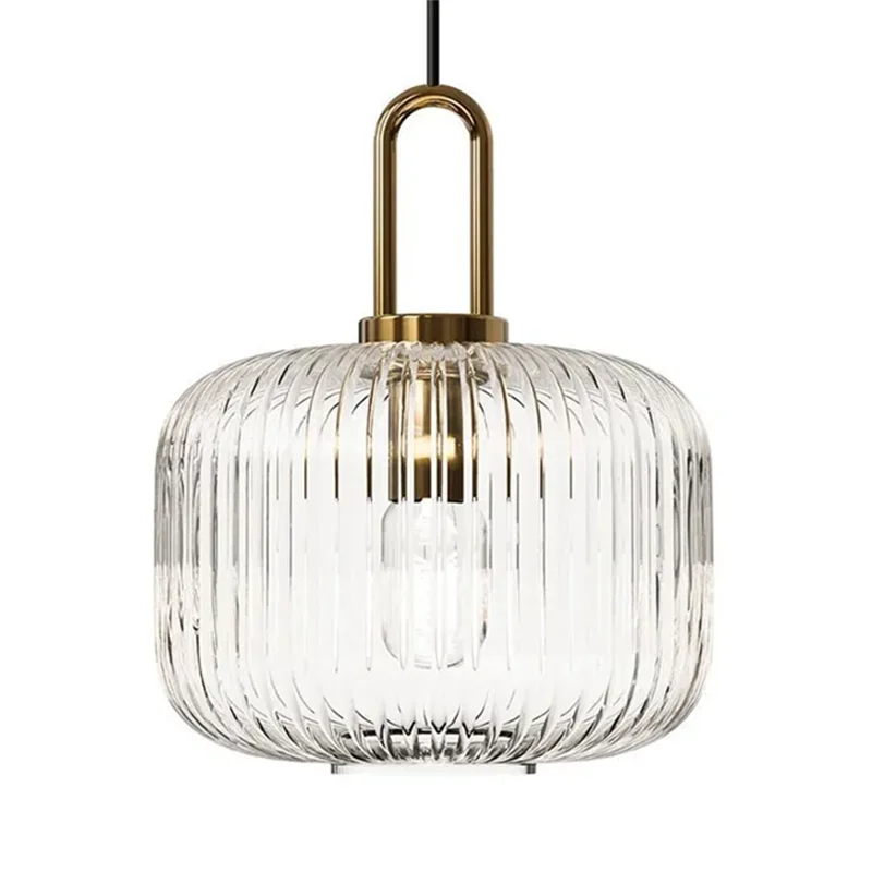 Minimalist Glass Pendant Light for Kitchen & Dining Room - Modern LED Hanging Lamp