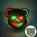 Glowing Halloween Horror Mask with Flashing Neon Light for Cosplay and Parties