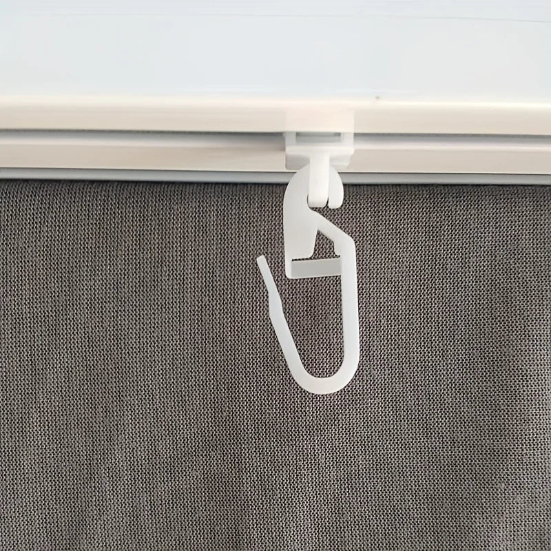 20Pcs Curtain Track Hooks with 34mm Head for Curtain Rails Ceiling Gliders Set Lockable