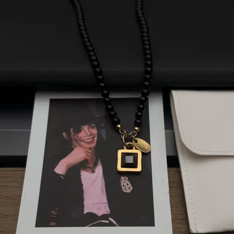 Michael Jackson Necklace Cosplay Prop Vintage Bead String Gift for Costume