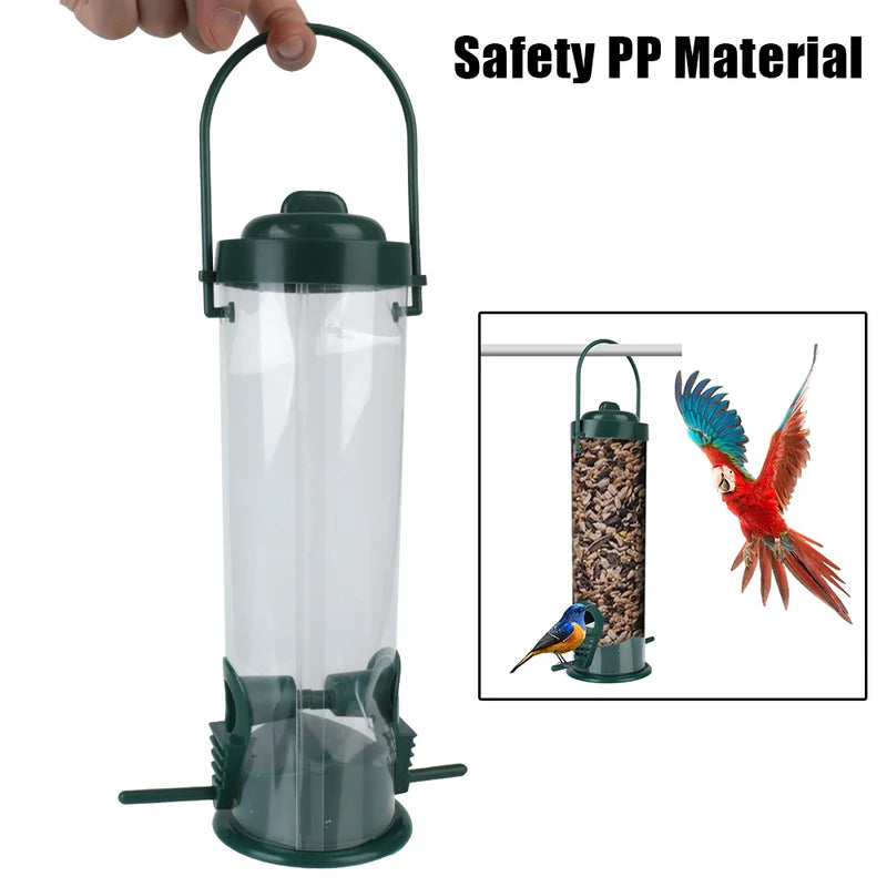 Outdoor Bird Feeder - Hanging Wild Bird Seed Feeder for Garden & Paddock