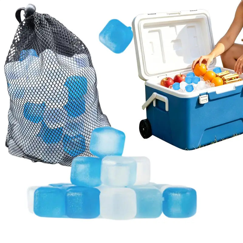 Reusable Ice Cubes 100-Piece Set for Drinks and Cooling - Slow Melting