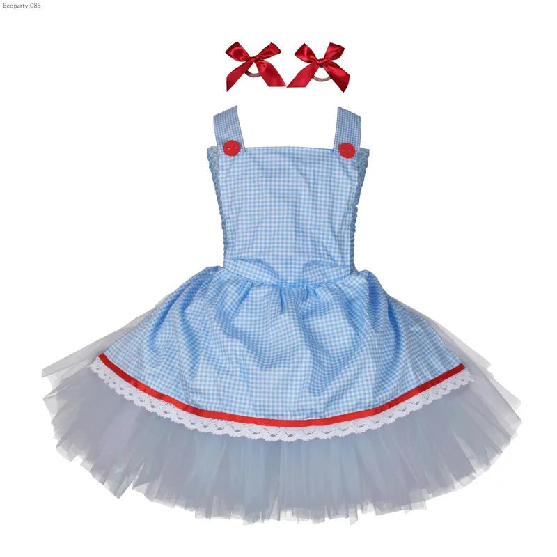 Halloween Wizard of Oz Costume Dress for Girls - Cosplay Party Dress Up Set