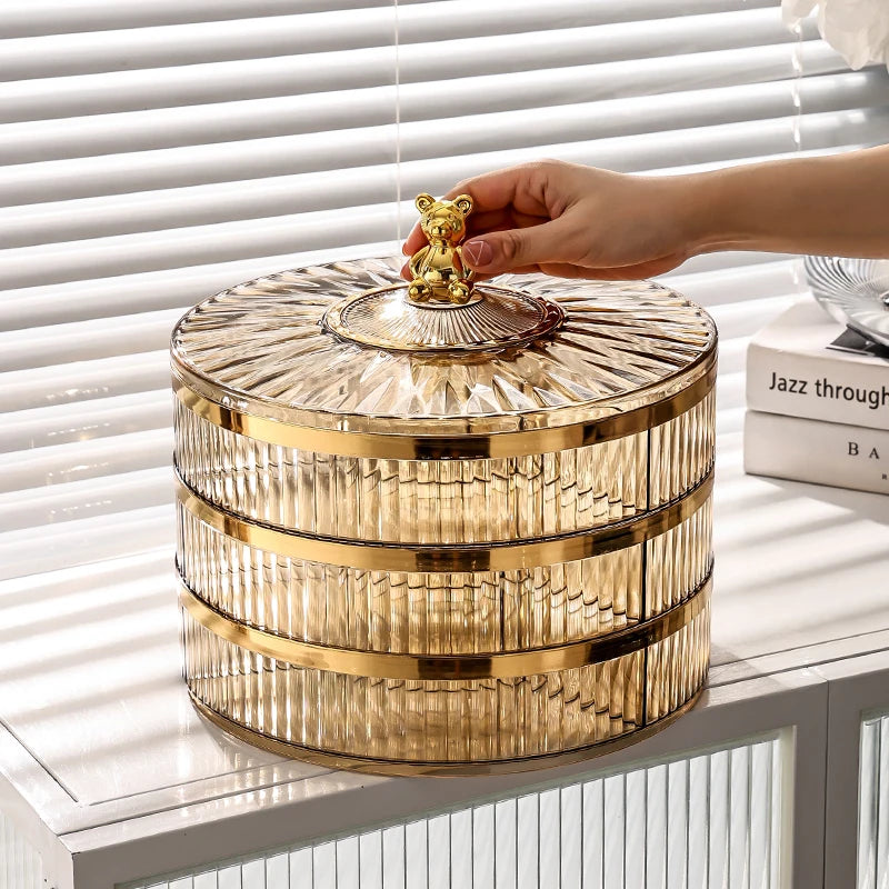 Sealed Dried Fruit Snack Box with Lid - Nordic Style Coffee Table Storage