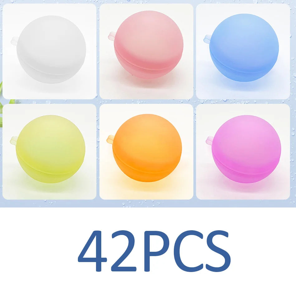 Reusable Water Balloons Set - Quick Fill Colorful Water Splash Balls for Kids & Adults
