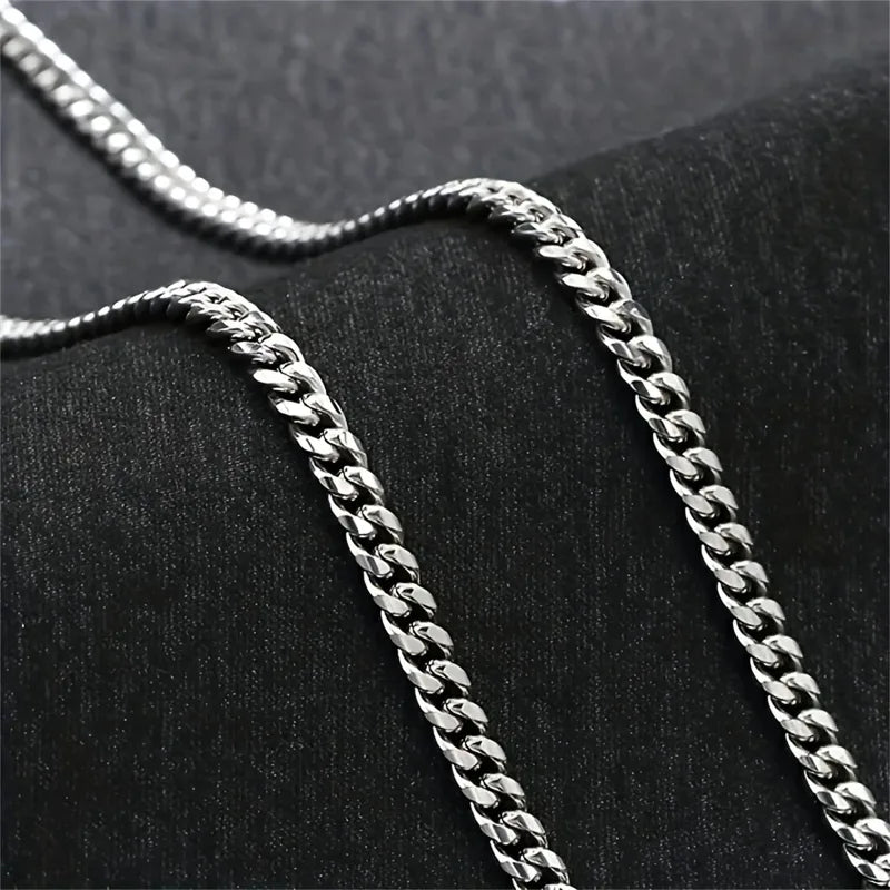 Men's Cuban Chain Necklace Gift for Him, Promise & Anniversary Jewelry