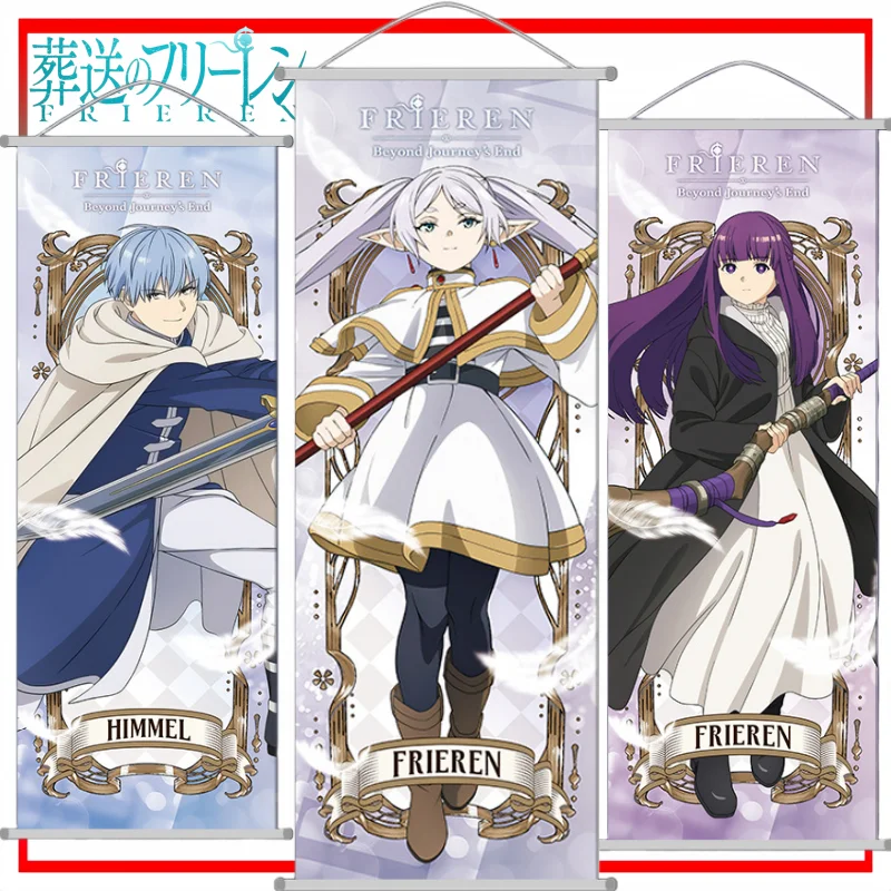 Frieren Beyond Journey's End Poster Wall Art Anime Decor Long Cloth Banner