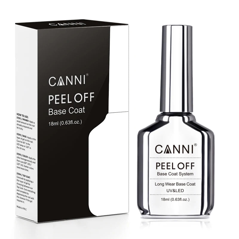 Long Wear Diamond Peel-Off Top Coat & Base Coat for Gel Nails - 18ml