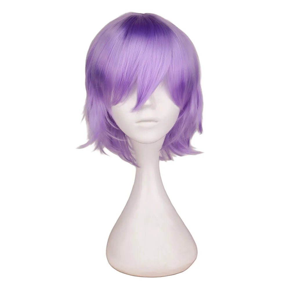 Halloween Cosplay Wigs for Men and Women 12 Inch Heat-Resistant Anime Style Costumes