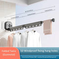 Retractable Wall-Mounted Clothes Drying Rack Space Saver Collapsible Laundry Hanger