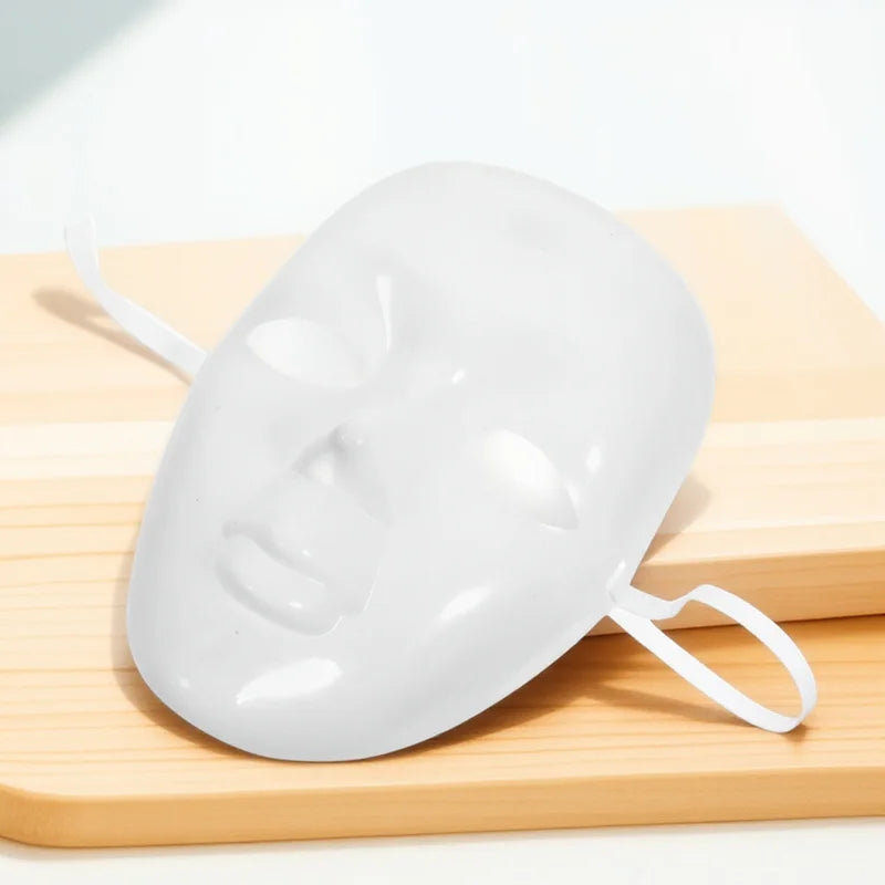 DIY White Plastic Face Mask for Crafts and Party Decorations