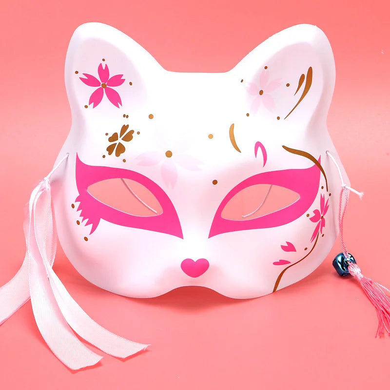 Japanese Fox Mask Half Face Cosplay Mask for Halloween Party Festival