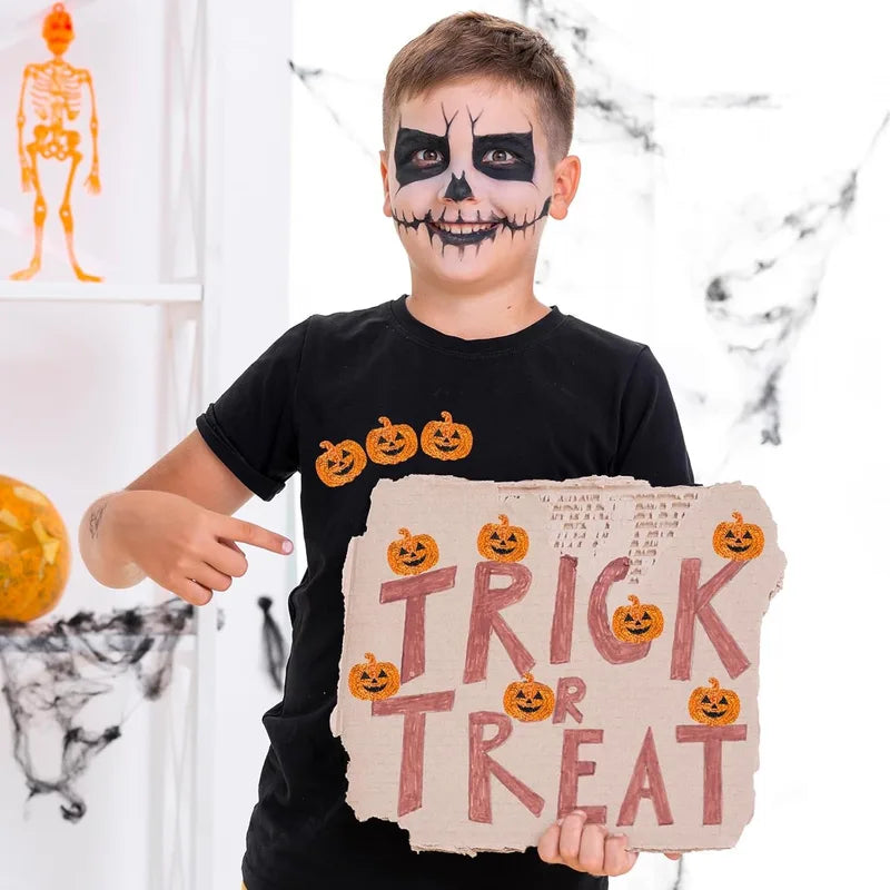 Halloween Pumpkin Stickers Set - 100-500pcs Round Gift Wrap Labels