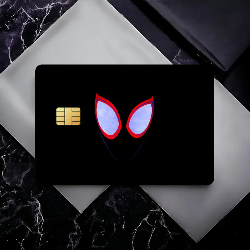 Waterproof Scratch-Resistant Card Stickers Set - 4PCS Decorative Hero Man Across Verse