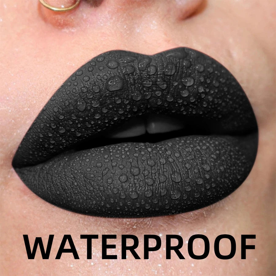 Matte Waterproof Lip Gloss Liquid Lipstick - 19 Colors, Nude to Red
