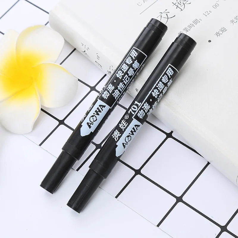 Premium Waterproof Oil-Based Paint Marker Pen Set for Multi-Surface Use - Quick-Drying & Permanent