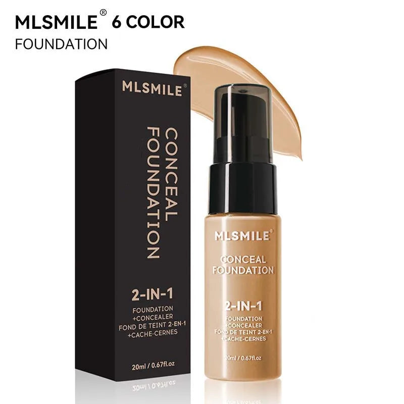 Oil-Control Matte Liquid Foundation - Waterproof Full Coverage Makeup Base