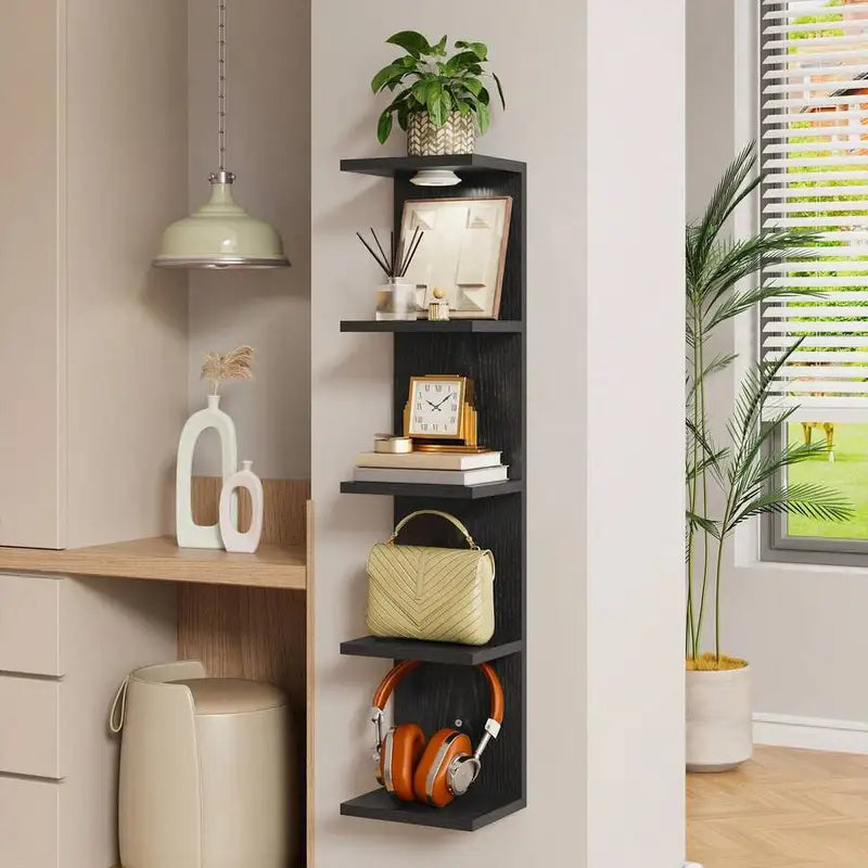 5-Tier Wall Mounted Shelving Unit Floating Shelves for Home & Office Decor
