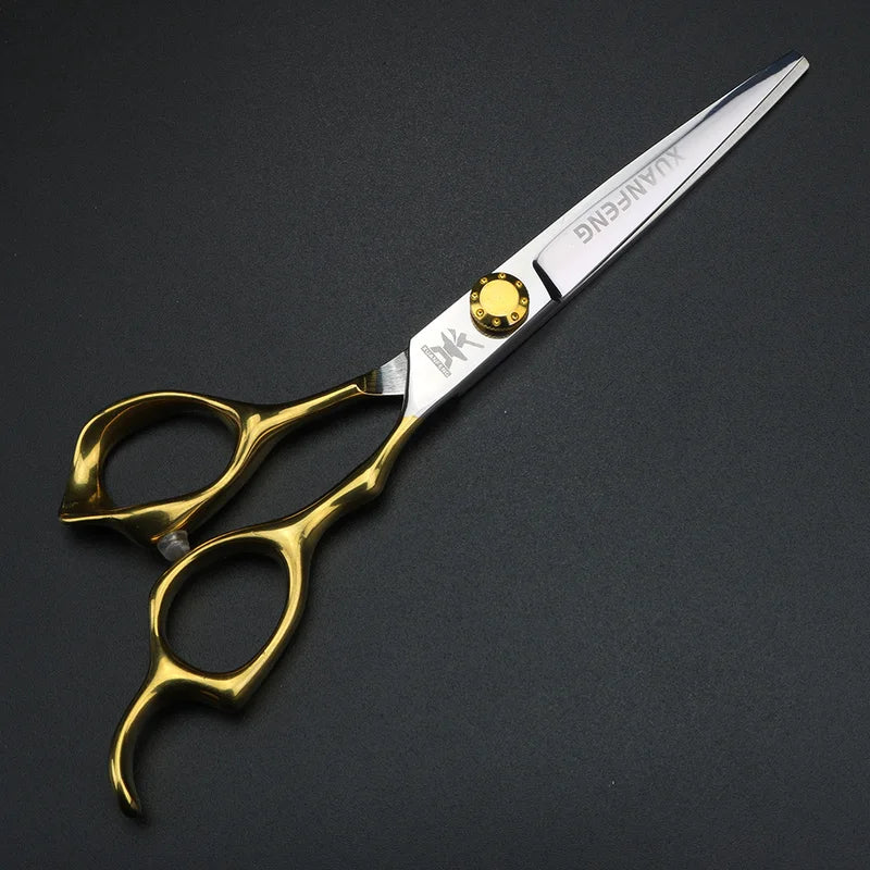 Professional 6-Inch Hair Cutting Scissors and Thinning Shears Set - Steel Hairdresser Tools