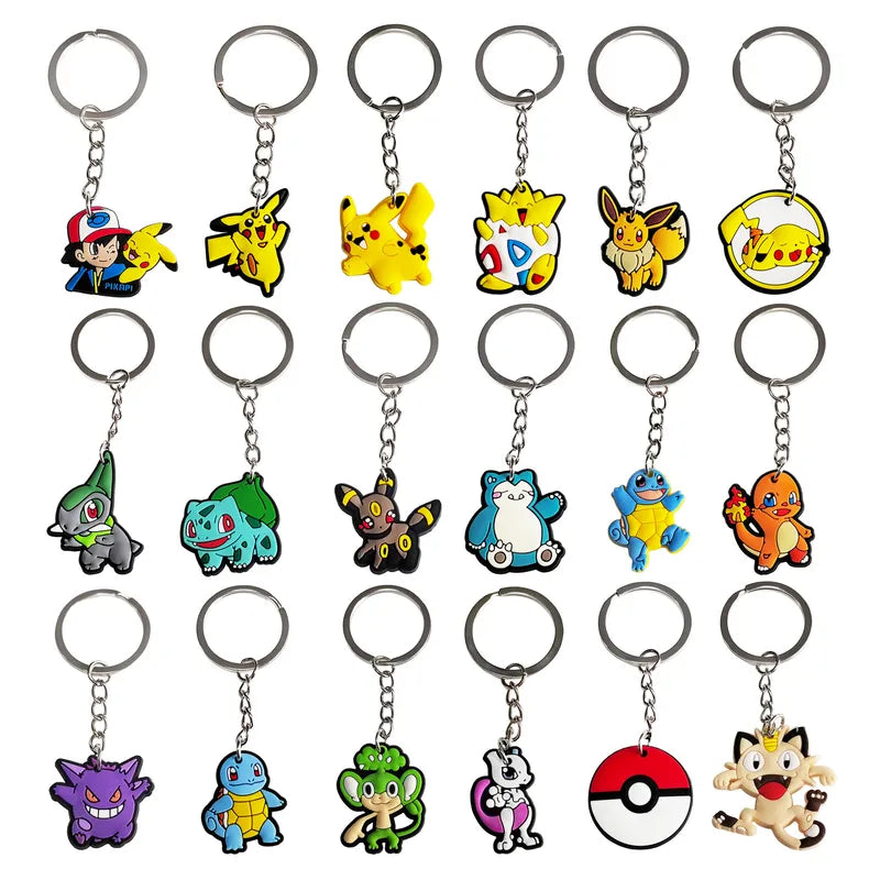 Cute PVC Keychain Set Cartoon Bag Charms Bulk Wholesale Party Favors