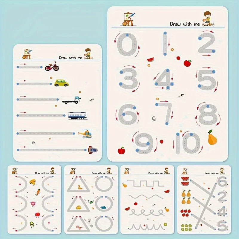 Reusable Tracing Workbook for Drawing & Pen Control Training - Educational Art Activity