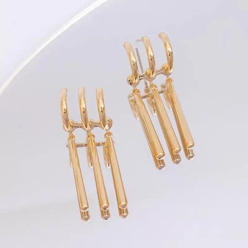 14K Gold Plated Dangle Earrings for Women & Men Anime Cosplay Jewelry - One Ear Piercing