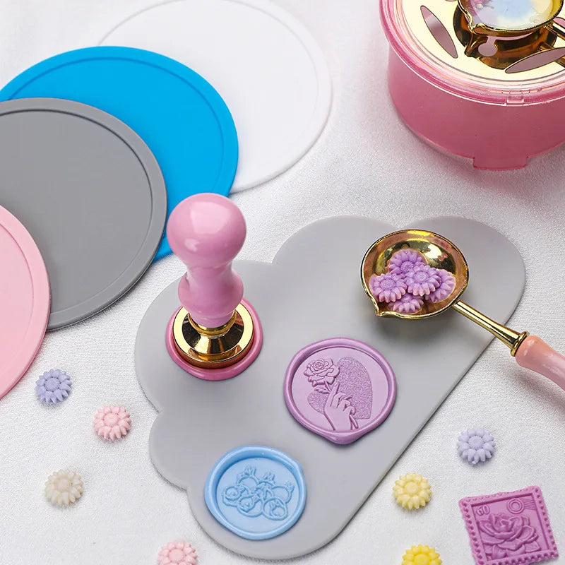 Silicone Wax Seal Board Pad for DIY Sealing Wax Stamps Heat Insulation Coaster