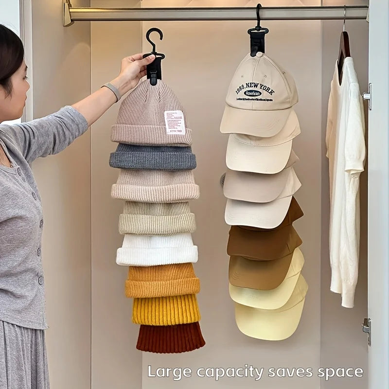 Over the Door Cap Rack Organizer Holds 8 Baseball Hats Adjustable Closet Hanger