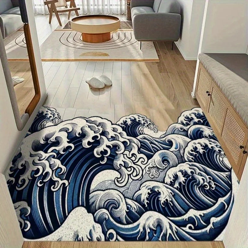Anti-Slip Absorbent Floor Mat for Home Entrance and Bathroom - Soft & Durable