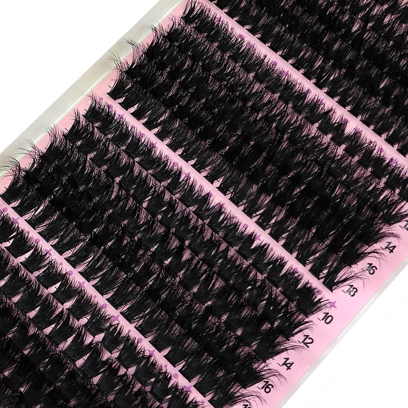 False Eyelash Clusters Kit 340/390 Pairs DIY Eyelash Extensions Fluffy Makeup Tools