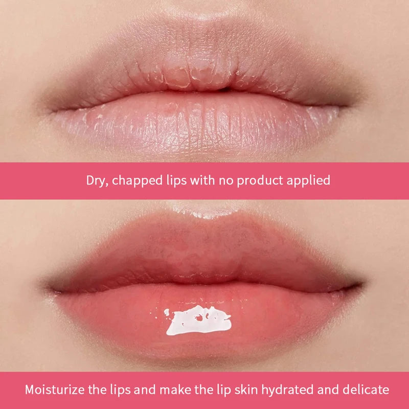 Moisturizing Lip Oil with Plumping & Shine - Nourishing Lip Care Gloss, Long Lasting