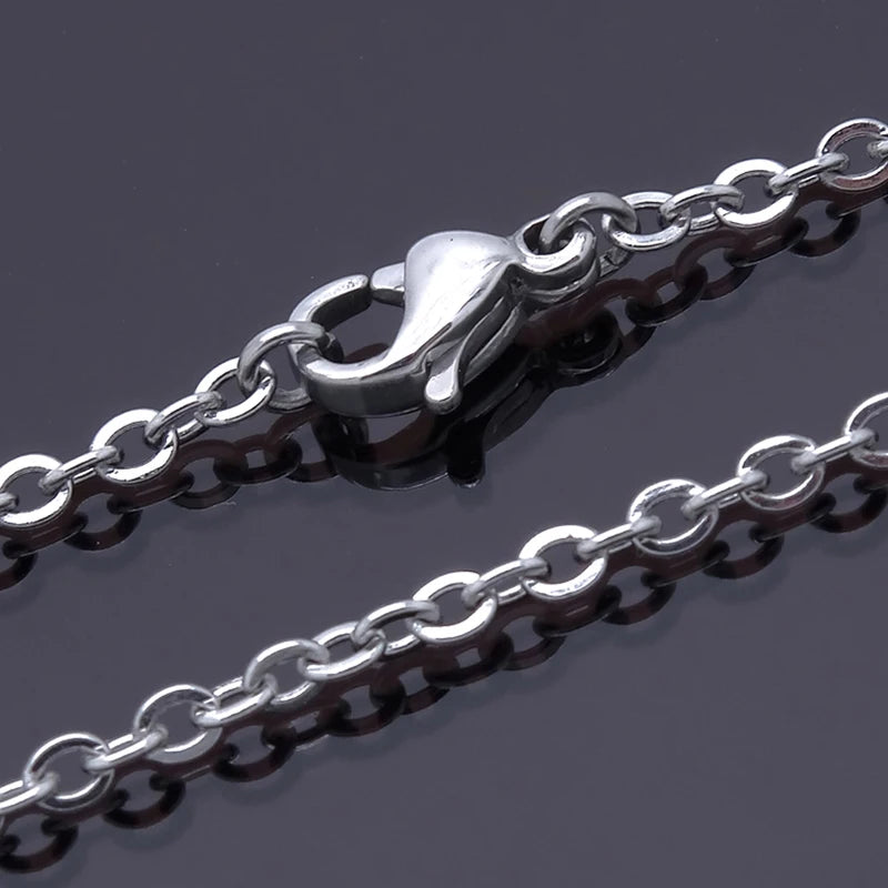 Stainless Steel Chain Necklace Men Women 16-24 Inch Fashion Link Chain Jewelry